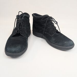 Naturalizer Black Suede High Rise Lace Up Shoes Size 11
